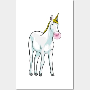 Unicorn Bubble gum Posters and Art